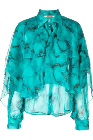 Roberto Cavalli Camisa con estampado marmoleado