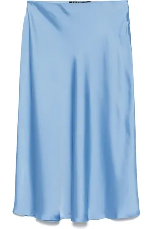 Ralph Lauren Falda midi con efecto satinado