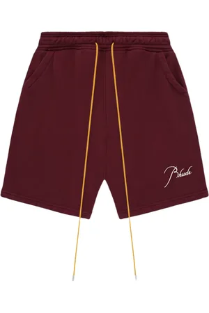 Rhude Shorts deportivos de tejido de rizo "Maroon/Burgundy"