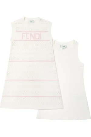 Fendi Vestido sin mangas y logo