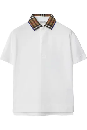 Burberry Playera tipo polo con cuello a cuadros