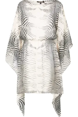 Roberto Cavalli Vestido con estampado de cebra