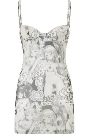 GCDS Vestido corto con estampado Hentai
