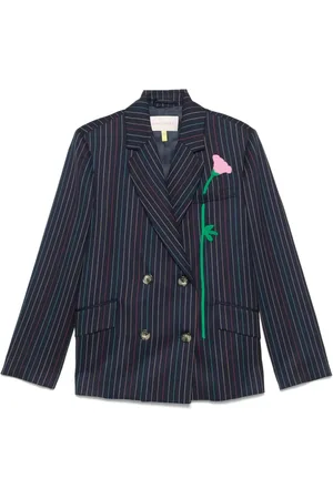 MIRA MIKATI Blazer con parche de crochet