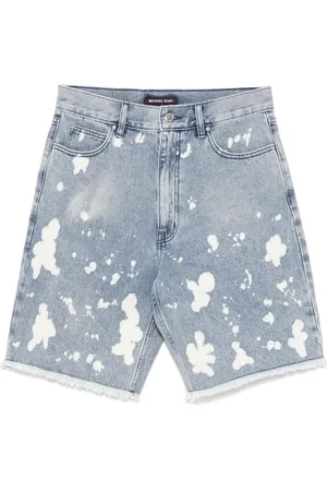Michael Kors Shorts de mezclilla con efecto de salpicaduras de pintura
