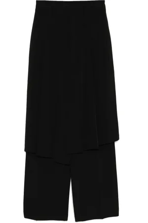 GOEN.J Pantalones rectos con diseño asimétrico y pliegues