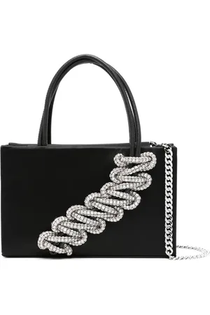 KARA Tote satinada con detalles de strass