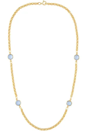Susan Caplan Collar de cadena con detalles de cristal 1990