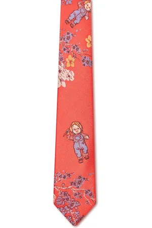 GCDS Corbata con motivo en jacquard