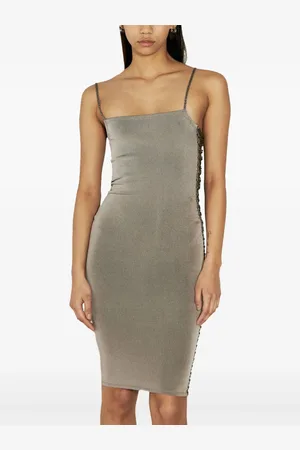 Isa Boulder Slip dress con cuello cuadrado