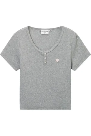 Chocoolate Playera de canalé fino