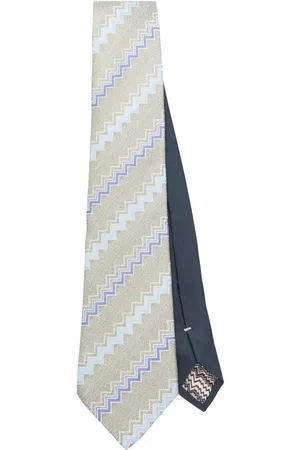 Missoni Corbata con motivo en zigzag