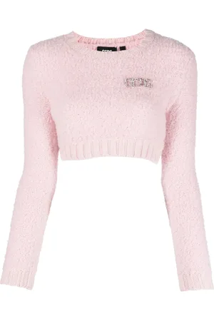 GCDS Top corto con detalles de cristal
