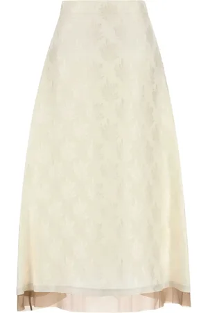 Fendi Falda midi con motivo en jacquard