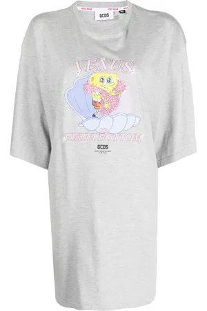 GCDS Vestido estilo playera con estampado Venus de x SpongeBob