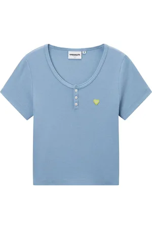 Chocoolate Playera de canalé fino