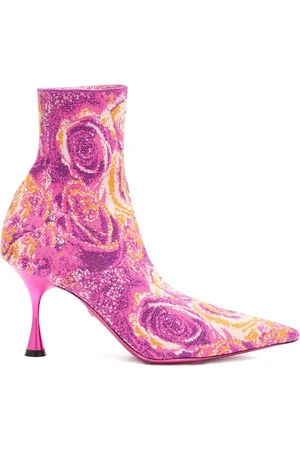 Roberto Cavalli Botines con motivo floral