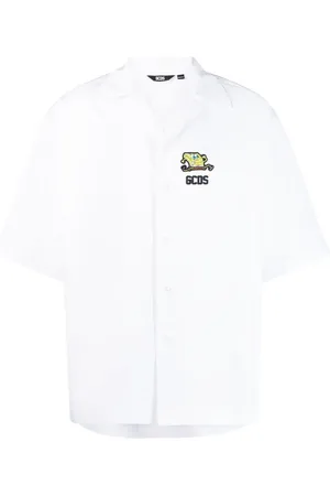 GCDS Camisa manga corta con logo en relieve