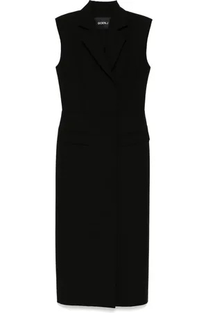 GOEN.J Vestido estilo blazer con panel a capas