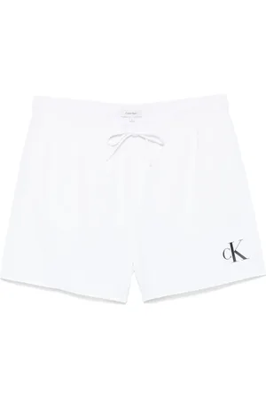 Calvin Klein Shorts de playa medianos con cordones en la pretina