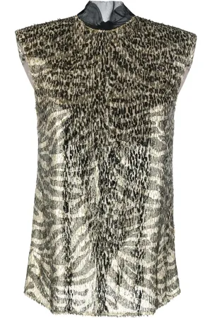 Roberto Cavalli Blusa metalizada