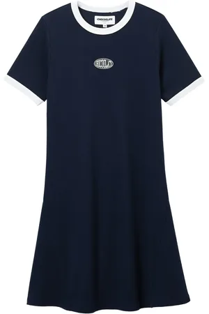 Chocoolate Vestido estilo playera en contraste