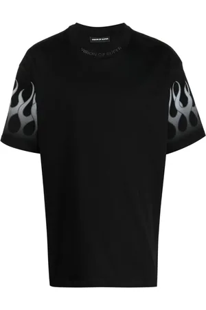 Vision Of Super Playera con llamas estampadas