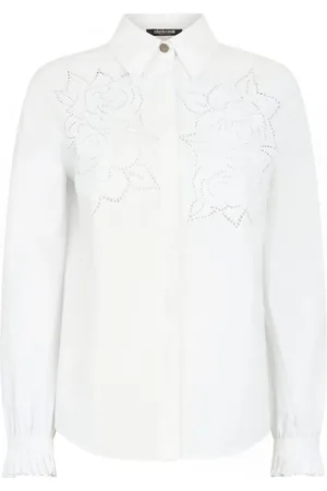 Roberto Cavalli Camisa con bordado floral