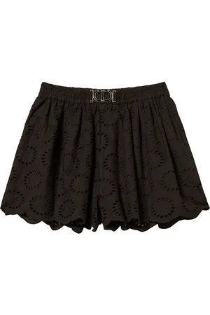 Twin-Set Shorts con bordado inglés