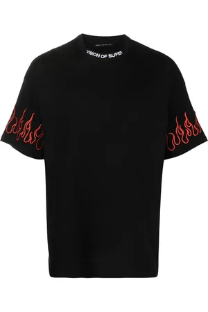 Vision Of Super Playera con llamas bordadas
