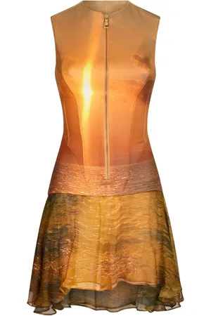 Roberto Cavalli Vestido corto con estampado abstracto