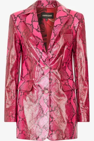 Roberto Cavalli Blazer con estampado de piel de serpiente