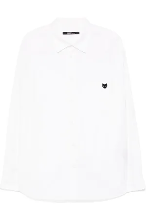 SONGZIO Camisa con dobladillo vuelto