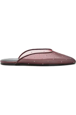 MAGDA BUTRYM Mules de malla con detalles de cristal