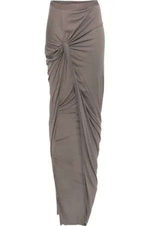 Rick Owens Falda midi con diseño drapeado