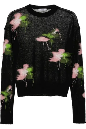 Erdem Suéter con motivo floral en intarsia