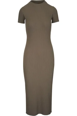 Vince Vestido midi tejido de canalé