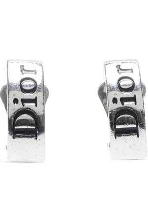 Dior Aretes con logo en relieve 1990-2010