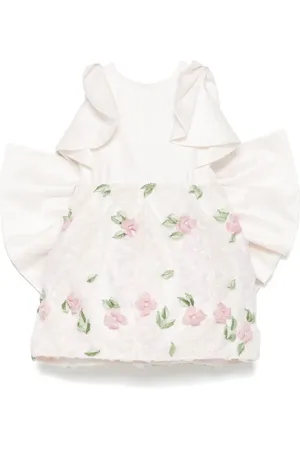 Maison Ava Vestido con aplique floral