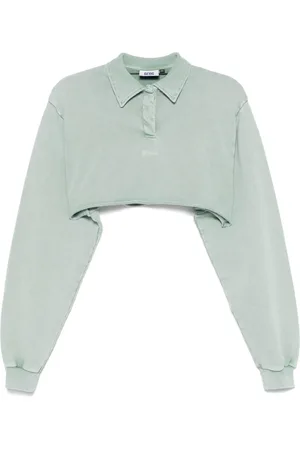 GCDS Playera tipo polo corta con efecto lavado