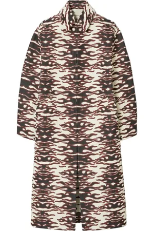 Tory Burch Abrigo con motivo de llamas en jacquard