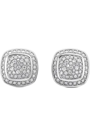 David Yurman Aretes Albion en plata de ley con diamante de 7mm