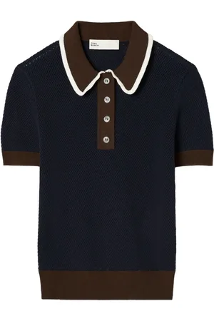 Tory Burch Playera tipo polo tejida