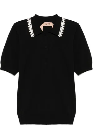 Nº21 Playera tipo polo con detalles de cristal