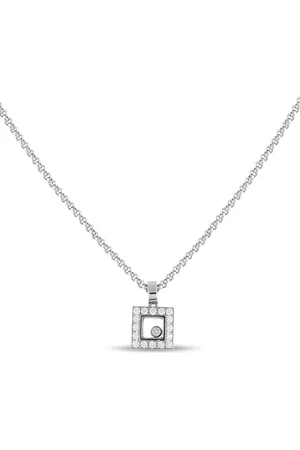 Chopard Collar Happy en oro blanco de 18kt con diamante