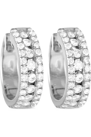 LB Exclusive Arracadas en oro blanco de 14kt y diamantes