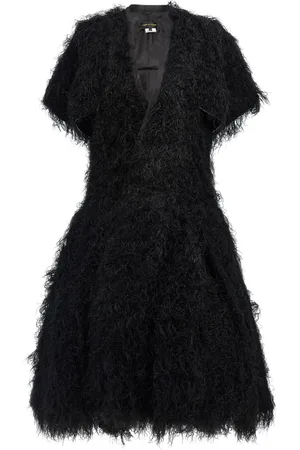 Comme des Garçons Vestido midi con ribete texturizado