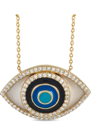 LB Exclusive Collar Evil Eye en oro amarillo de 14kt con diamante