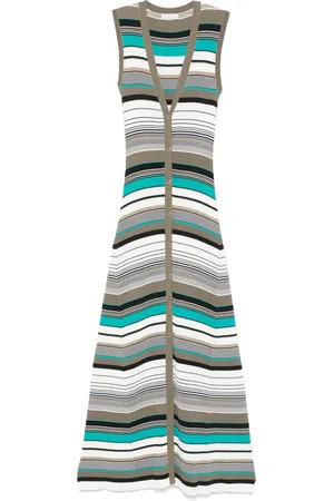 Liu Jo Vestido midi con rayas estampadas