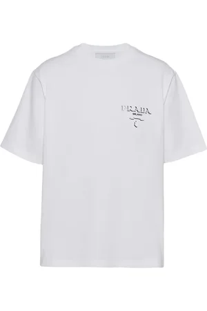 Prada Playera con logo en relieve